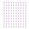 100pcs Binder Clips Cute Flower Shape Metal Hollowed Long Tail