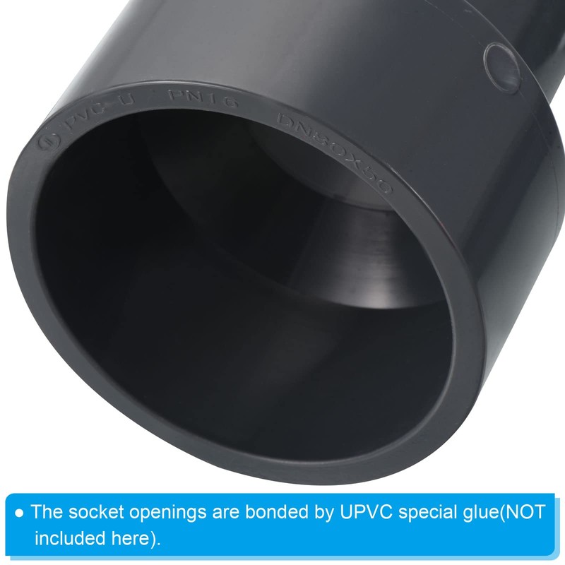 PATIKIL PVC Reducer Pipe Fitting 3.5x2.5 Inch Socket, Straight Coupling