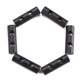 FOSTAR Mini Ferro Rods, 6 Pack Drilled Ferrocerium Rod Camping Emergency Fire Starters, with Two 4mm Lanyard Hole for Paracord Bracelet, Necklace