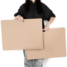 Kosiz 2 Pcs MDF Clay Wedging Board for Pottery 24'' x 18" Portable Clay Mat for Sculpting with Built in Handle, Ceramics Pottery Tools for Art Enthusiasts, Sturdy 9mm Thickness