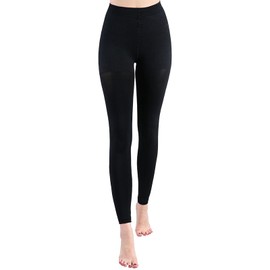 +MD 15-20mmHg Women's Footless Compression Pantyhose Tights Medical Graduated Support Stocking Black S