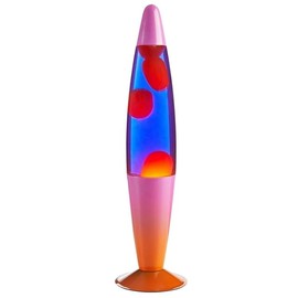 Urban Lifestyle 16" Pink Orange Ombre Wax Motion Volcano Lamp, Retro Mood Light for Bedroom, Living Room, or Party Décor