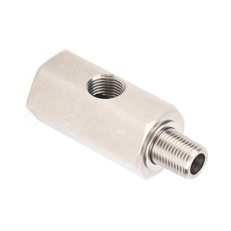 Turbo Adapter, Hydraulic Sensor Tee 1/8" NPT Turbo Oil Feed
