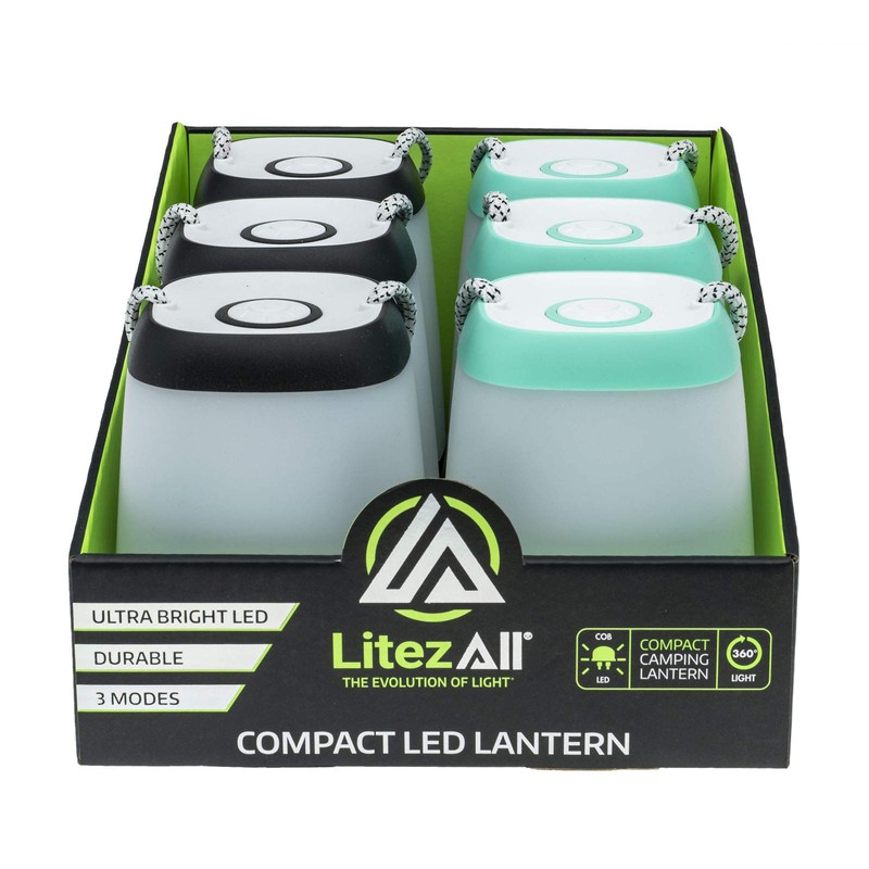 LitezAll Mini Lantern Portable Light with Rope Handle - 360°