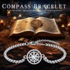 OHAYOO Women's Bracelet Silver 925 Compass Birthstone April Zirconia Bracelet