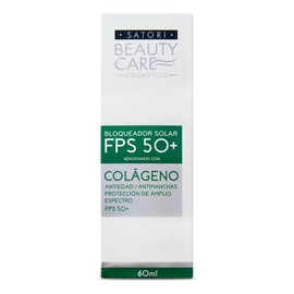 Bloqueador solar facial FPS 50 colágeno antiedad hidratante 60ml Satori Beauty Care Cosmetics