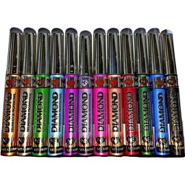 Natural Girl Gama 12 Delineadores De Colores Efecto Metálico Diamond Ng