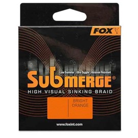 Fox Submerge Orange Sinking Braid - 600 m Braided Fishing Line, Diameter/Load Capacity: 0.25 mm / 20.4 kg / 45 lb