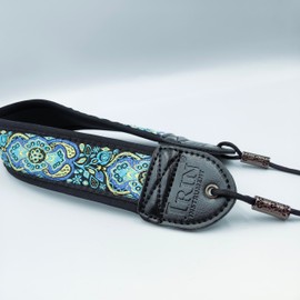 lightstar Embroidery Saxophone Neck Strap - (Comfort, Breathable, Metal Swivel Snap Hook) Sax Neck Strap for Alto Tenor (Blue totem)