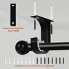 8 Pack Ceiling Curtain Rod Brackets, Aluminum Black Curtain Rod