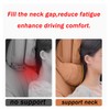 POKSRI 1P Car Neck Pillow for headrests, Suede Support Head