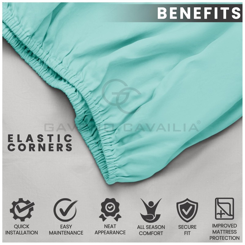 Soft & Cozy Non Iron Percale Sheets, Plain Bedding Bedsheets,