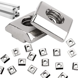Pack of 30 T-slot nuts M8, T-slot rail M8, T-slot carbon steel slot nut for C profile M8, T slot nut M8 for 30 c profile, aluminium profile, clamping claws, aluminium rail, T slot 30 rail