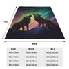 Wolf Blanket Wolf Northern Lights Decor Throw Blanket Wolf Blanket