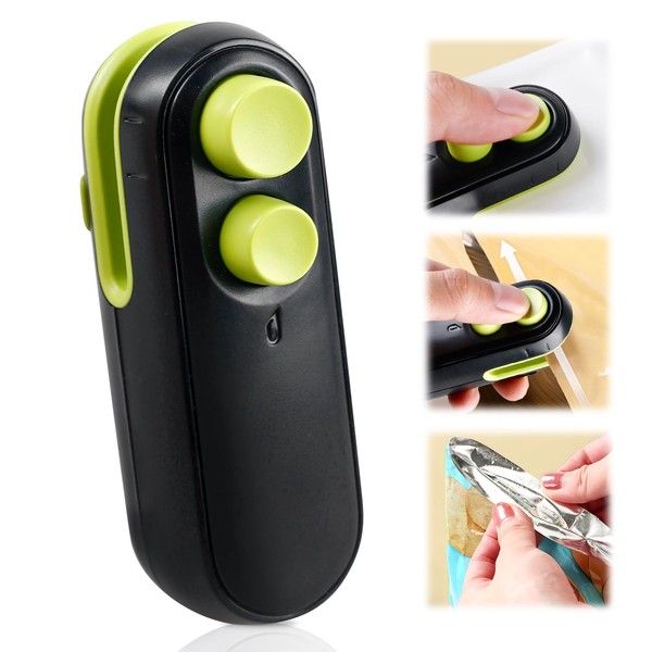 Mini Foil Sealer Bag Sealer for Snacks - 2-in-1 Rechargeable