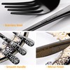 40-Piece Black Skull Silverware Set for 8, Flatware Set Stainless