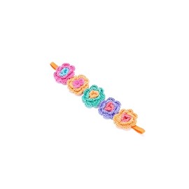 Peppercorn Kids Girls Colorful Flower Crown Headband (Age 3-8 Years) - Unique Design, Handmade, Cute Floral Headband for Toddlers and Young Girls