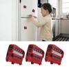3Pcs Bus Fridge Magnet Red Bus Design Bright Colors Magnetic