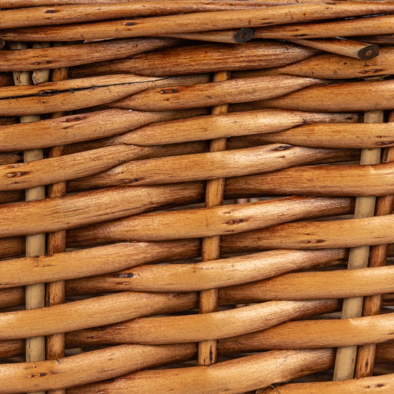 Household Essentials Woven Market Basket, Handwoven Willow Weave, Stylish Handles