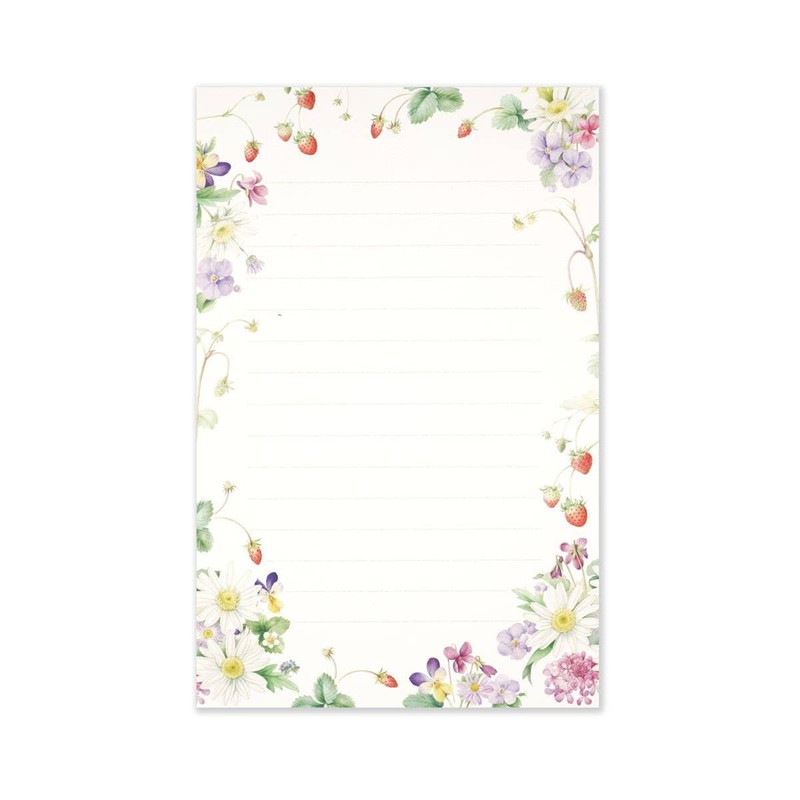 LST-239 (27) Strawberry Letter Set with Stickers, 12 Posts, 6