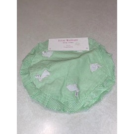 Isaac Mizrahi Easter Placements Set of 4 15" Round Green & White Bunny Rabbit