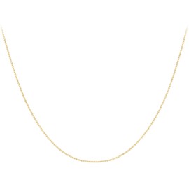 Carissima Gold 9 ct Yellow Gold 0.5 mm Venetian Box Chain Adjustable Necklace of Length 46 cm/18 Inch-51 cm/20 Inch