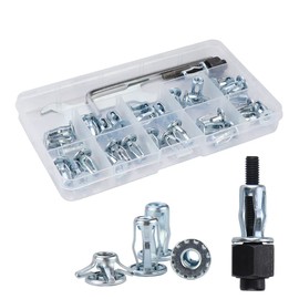 #10-24 Jack Nut with Installation Tool Threaded Insert Nuts Nutserts Jack nut Screw Anchor Spider Rivnut Blind for Plastic Polywood Pressboard Hardboard
