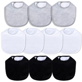 Hakochia Bibs Organic Cotton Super Soft Absorbent 4-Layer Unisex Baby Bandana Bibs With Adjustable Snaps for Boys Girls Infants Newborn Feeding, Teething, Drooling,3-36 Months 10 Pack