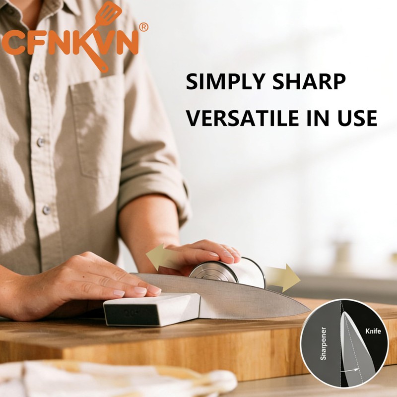 Rolling Knife Sharpener, 2-Angle Magnetic Base Diamond Sharpening Tool