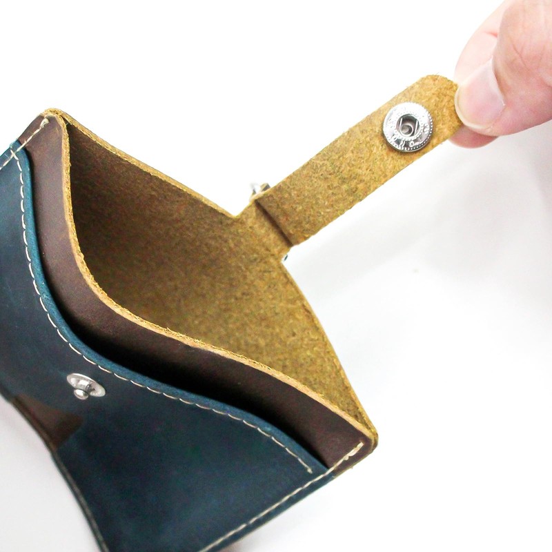 boshiho ID Card Holder, Horizontal, Genuine Leather, Name Holder, 3