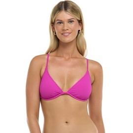 Body Glove Women's Standard Patsy Underwire Bikini Top Swimsuit with Adjustable 2-Way Back Detail, Fucshia Ibiza Rib