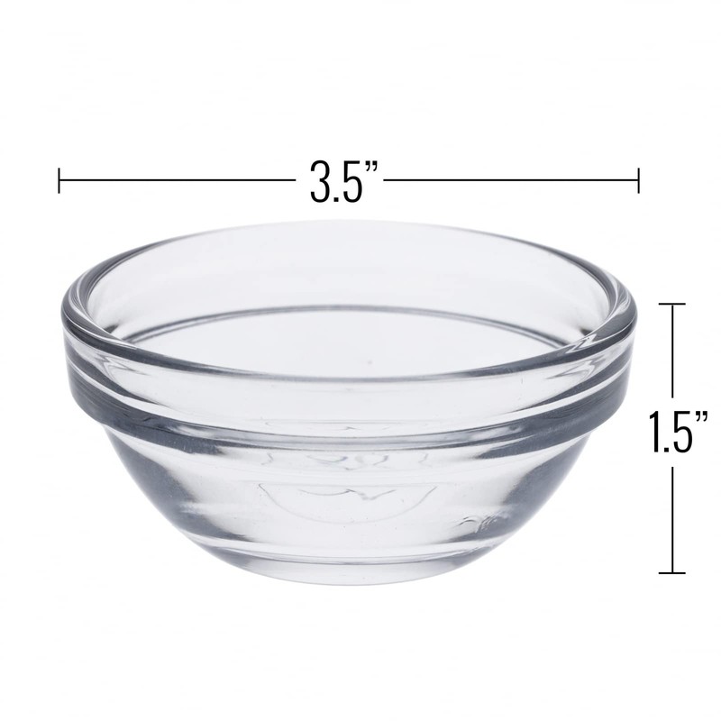 Beille 3.5 Inch Cooking Baking Supplies Glass Pinch Bowl Ramekins,