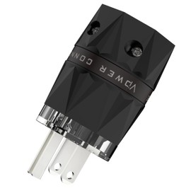 Viborg HiFi Power Plug, Silver-Plated Pure Copper, VM503S, Non-Magnetic, 15A/125V AC Mains Plug, Audio Grade Power Plug, Set Screws, Hi-End US Power Connector for DIY Audiophile Power Cord