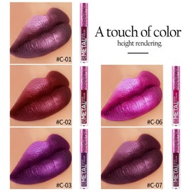 Boobeen Metallic Liquid Lipsticks, Matte Lipstick, Pearl Glitter Lip Gloss, High Pigment, Long Lasting Nonstick Lip Glaze Makeup for Women and Girls