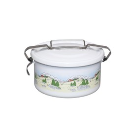 Riess , Landlust 0316-184 Round Sealing Tin with Lid, 1 Litre Capacity, LW18.5 x 15.3 x 9 cm, Weight 0.533 kg, Storage Container, Food Carrier