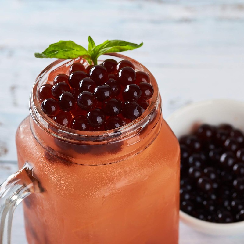 Tea Zone [7 Pounds] Blueberry Popping Pearls for Boba Tea