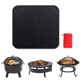 MisFox Camping Fireproof BBQ Grill Mat for Floor, Foldable Grill and Fire Pit High Temperature Mat, Splatter Protector Pad, Fireproof Underlay to Protect Your Patio, Lawn, Camping Site from Fire