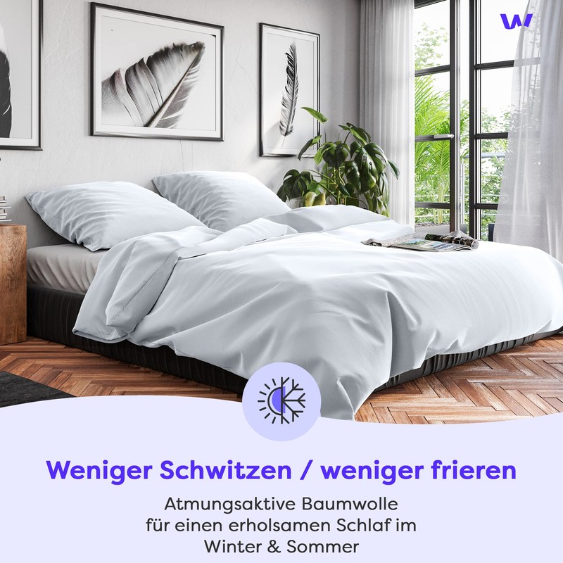 Wolkenfeld Cushion cover 40 x 80 cm, white - cotton