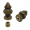 Alamic Lamp Finial Antique Brass Cap Knob Lamp Decoration for