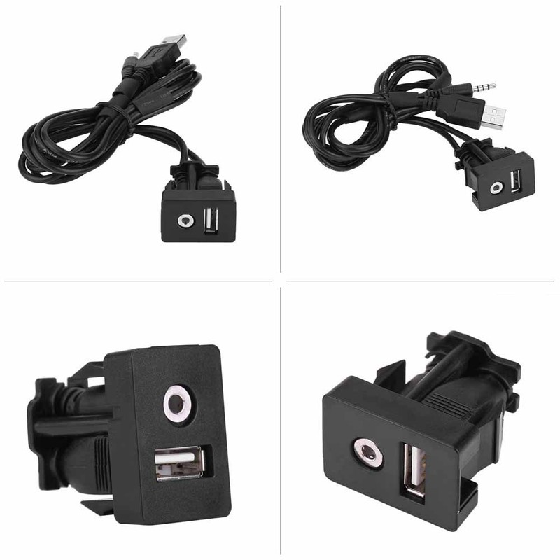 Aux Extension Mount Dash,Car Boat Dash Flush Mount USB Port
