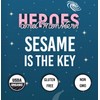 Heroes and Monsters Natural Sesame Crunch Bar Non-GMO Organic Sesame