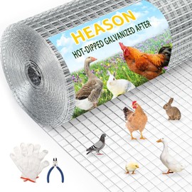 24 in x 100 ft 1/4 inch Hardware Cloth 23 Gauge Wire Fencing Galvanized Welding Garden Fence Roll Square Mesh Chicken Rabbit Snake Cage Heavy Duty Welding Fencing
