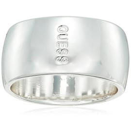 GUESS Basic Wide Band Ring, Size 7, Crystal;