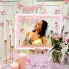 JeVenis Pink Bow Birthday Party Supplies Photo Booth Props Frame