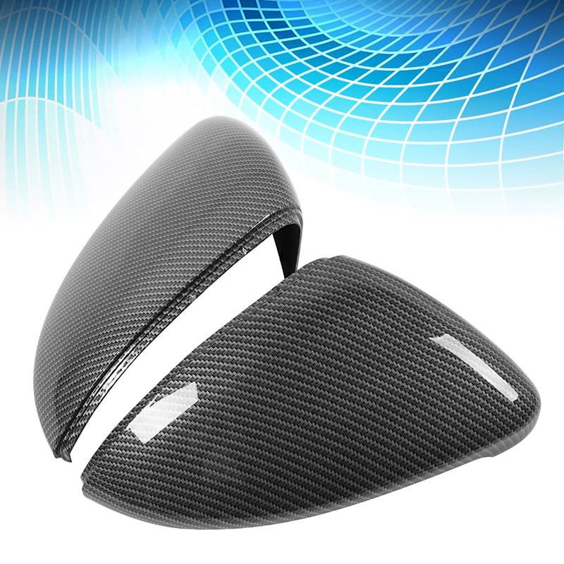 2pcs Carbon Fiber Style Rearview Wing Mirror Cover Cap
