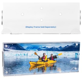 Mammoth DuraClear Wall Mount Kit for 4x10 Acrylic Picture Frames, Hardware Installation Kit Inclusive (Landscape Orientation)