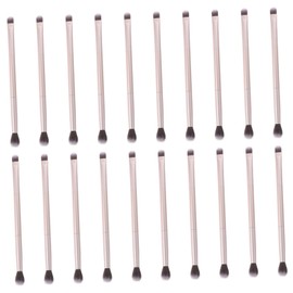 FRCOLOR 20pcs Double Ended Eyeshadow Brushes Rose Gold Makeup Supplies Cosmetic Eye Brush Soft Bristles Blending Nose Contour Lightweight for Precise Application
