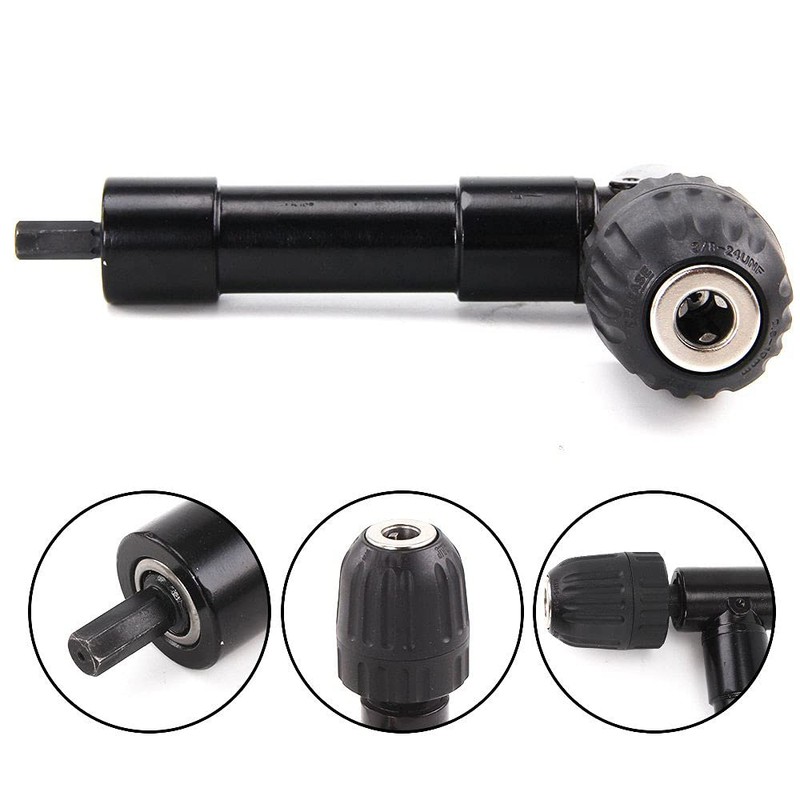 0.8-10mm Right Angle Bend Extension, Keyless 90 Degree Drill Chuck