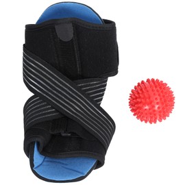 Fasciitis Night Splint Plantar Foot Drop Orthotic Brace Adjustable Ankle Brace Massage BallRed Ball