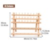 JasCherry Wooden Thread Spool Holder for Storing 46 Thread Spools